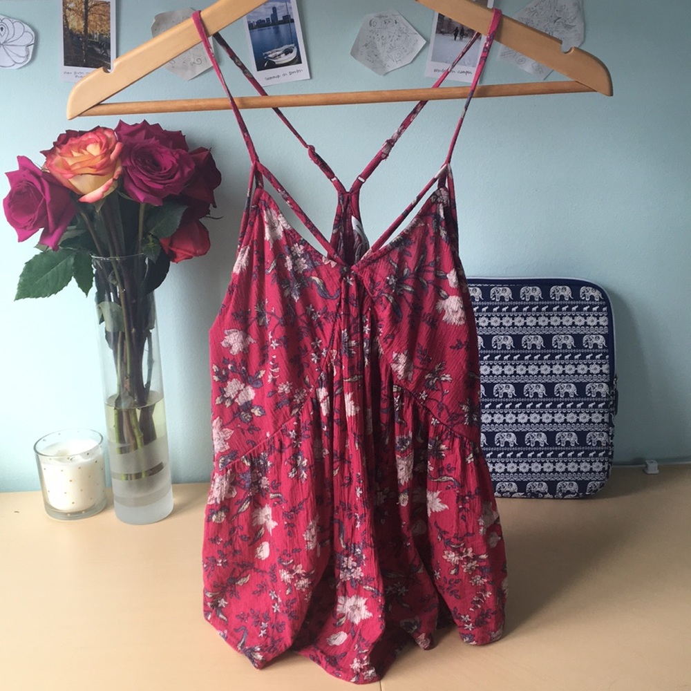 American Eagle Racerback Babydoll Tank Top